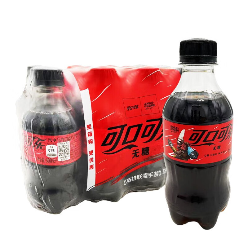 Coca-Cola 可口可乐 无糖可乐300ml*12瓶 19.9元