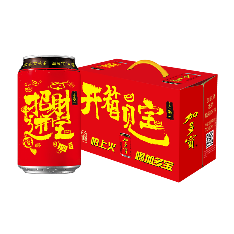 加多宝 植物凉茶招财进宝罐310ml*12罐 ￥23.92