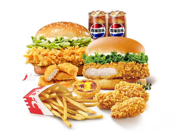 肯德基 神抢手专享堡堡双人餐8件套兑换券 1张 史低了！46.9元