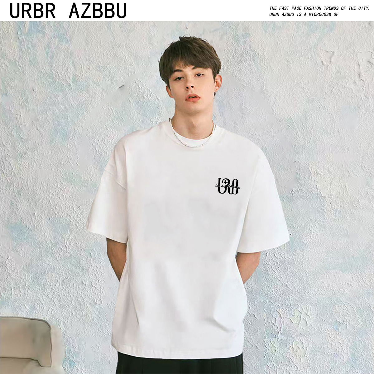 UR BRAZBBU官方正品2025新款夏季男女同款宽松潮牌休闲纯棉T恤 29.9元(需用券)