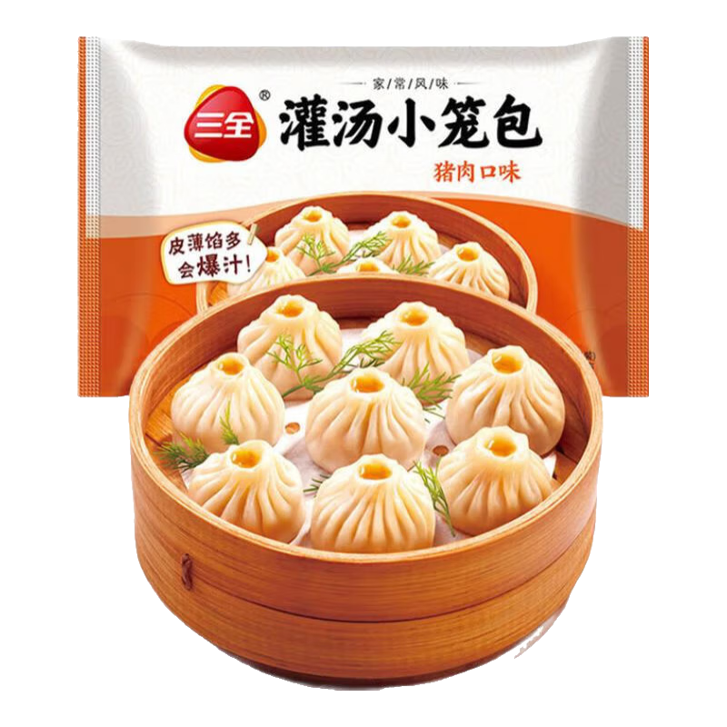 三全 包子、馄饨、手抓饼 任选10件 39.9元包邮（合3.99元/件）