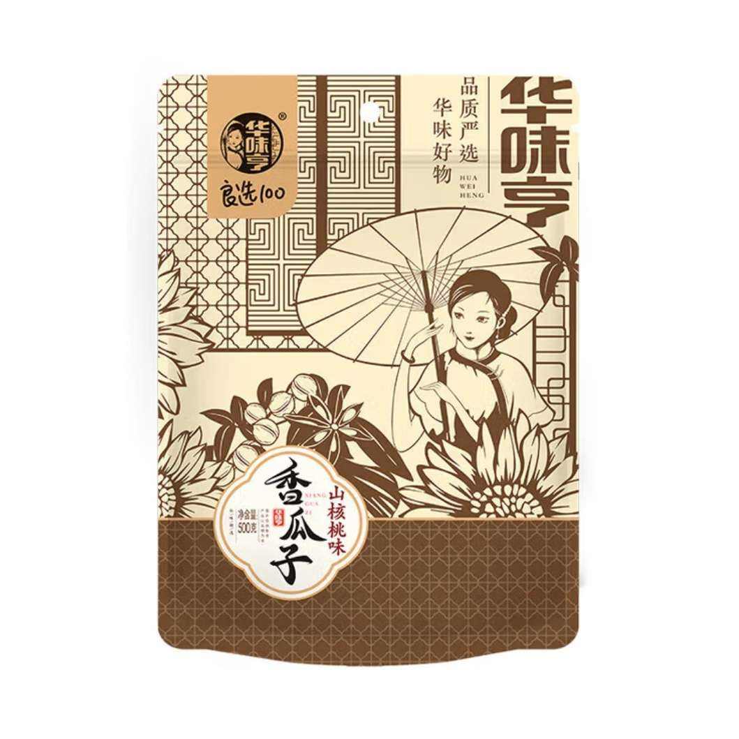 华味亨 多口味瓜子 500g *2件 6.95元/件 共13.9元包邮