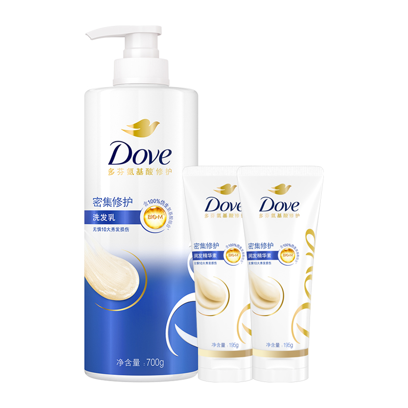 88VIP：Dove 多芬 密集修护仿生氨基酸洗护套装700g+195g*2 25.3元