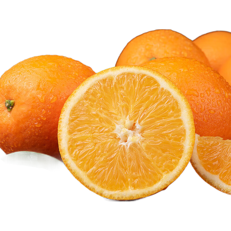 江西新鲜橙子8斤装 5斤60-65mm彩箱 产地直发 9.89元(需领券)