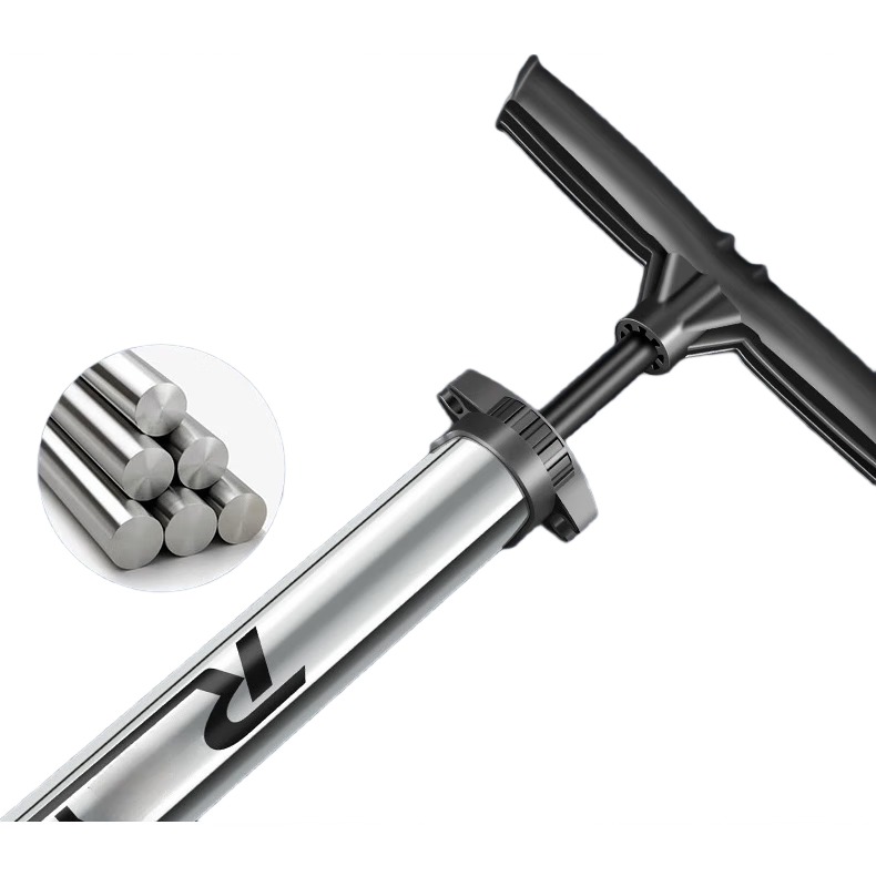 高压打气筒 自行车汽车家用充气泵 黑色 130PSI 1.9元