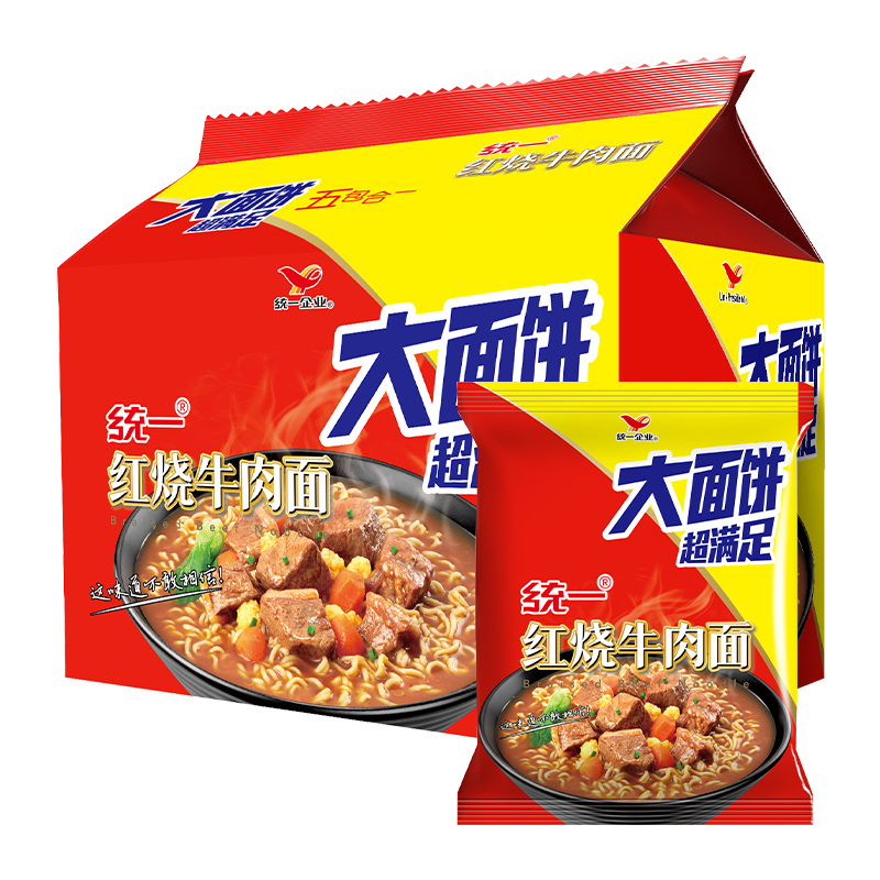 统一 方便面大面饼红烧牛肉面136g 12.83元