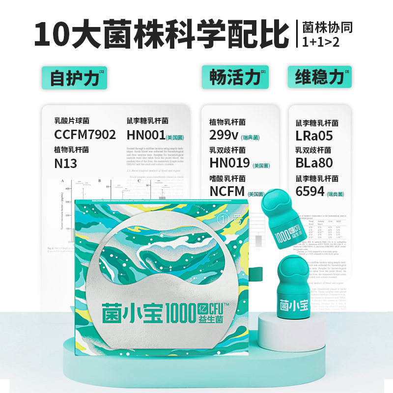 FLORAFIT 菌小宝 太空1号肠道益生菌 2g*10瓶 122.55元（需用券）