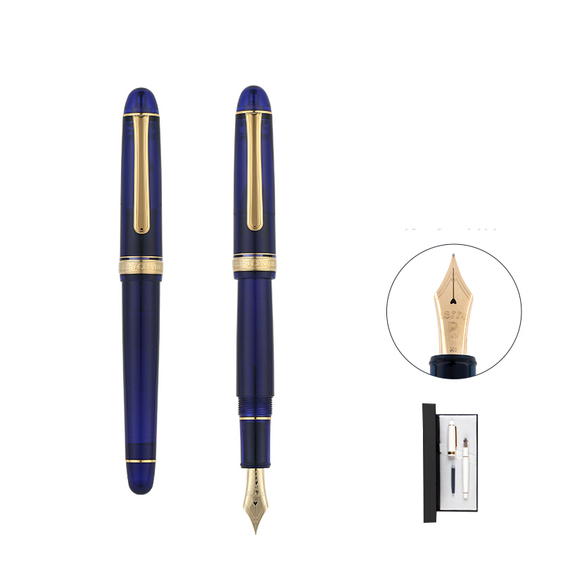 PLATINUM 白金 3776世纪富士旬景系列 钢笔 PNB-13000 教堂蓝 M尖 单支装 658元包邮