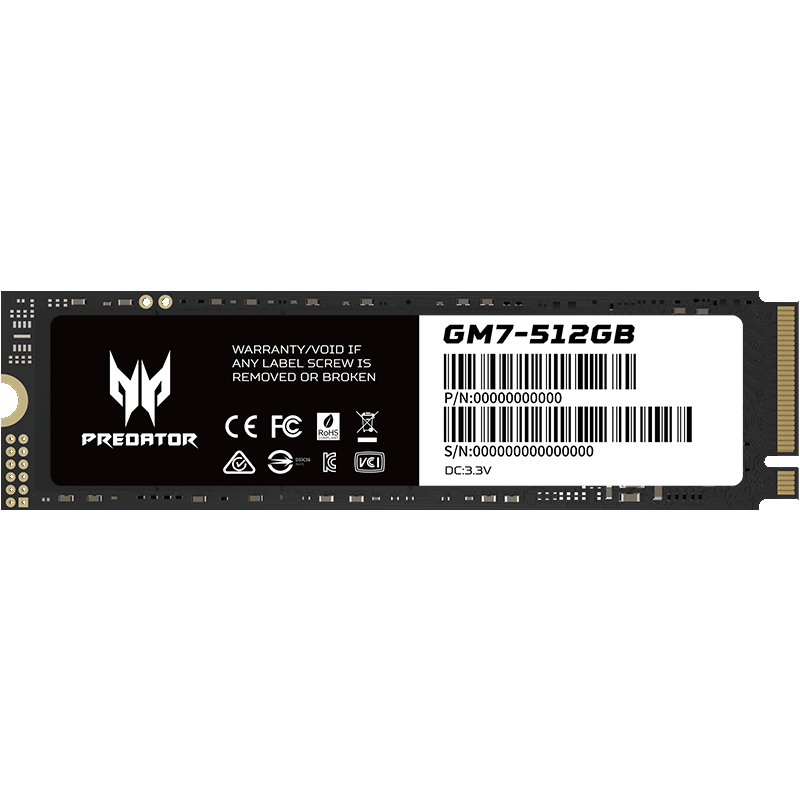 31日20点、双11开门红、plus会员：PREDATOR 宏碁掠夺者 GM7系列 NVMe M.2 固态硬盘 