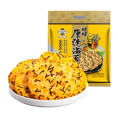 旺旺 膨化零食 小吃海苔米饼 385g 14.25元