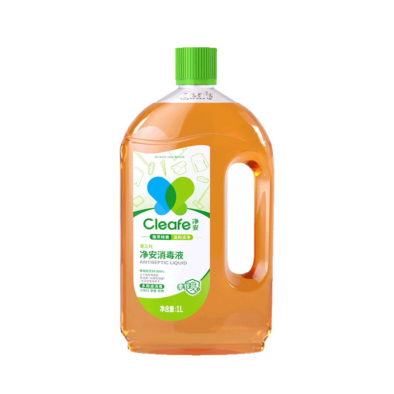 PLUS会员：Cleafe 净安 消毒液 1L 9.9元（需领券）