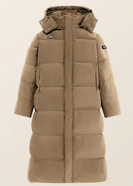 雪中飞 秋冬新款时尚休闲百搭女式长款纯色连帽保暖羽绒服外套女 咖啡棕 M 165/88A 199元