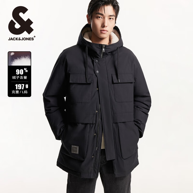 杰克琼斯 反季超值男士加厚羽绒服合集 黑色 L 180 369元（需用券）