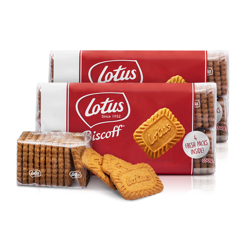 Lotus 和情 比利时原装进口缤咖时焦糖饼干700g办公室下午茶零食 104片 29.34元