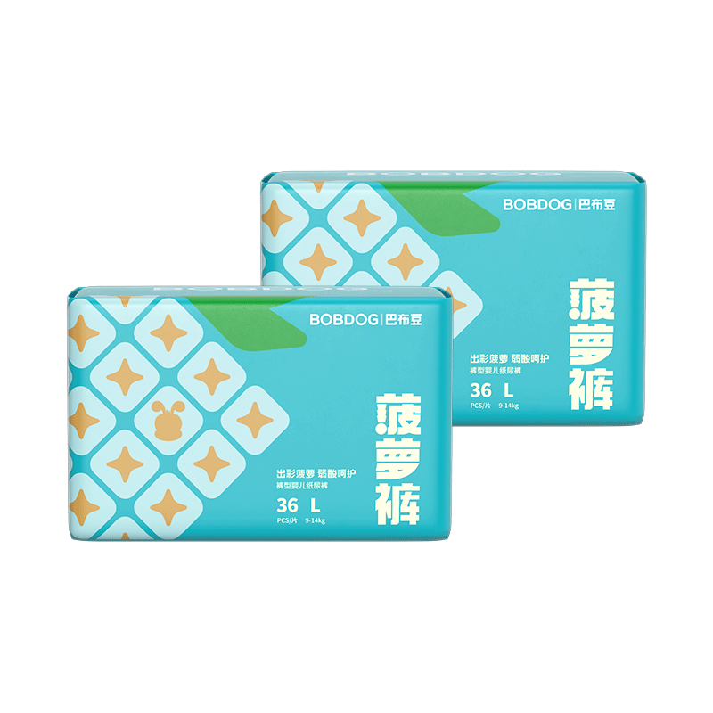 巴布豆 菠萝裤拉拉裤XXXXL码60片（可选尺码） 46元