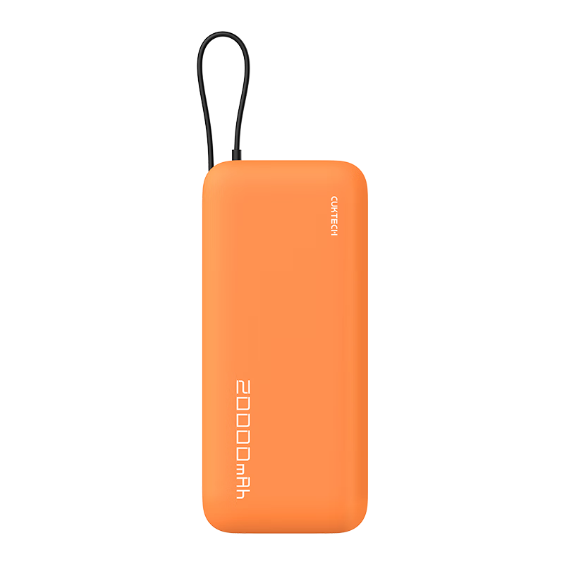 PLUS会员：酷态科 CukTech PB200N 电能块移动电源 20000mAh Type-C 55W 落日橙 94.73元