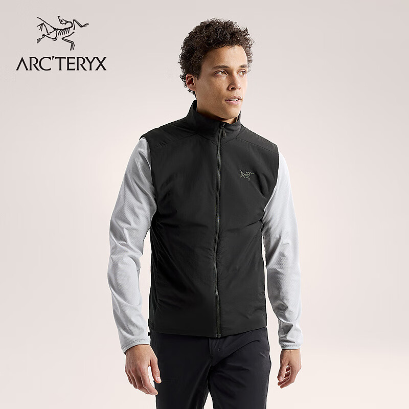 38节、预售：ARCTERYX 始祖鸟 ATOM VEST 防风 男子 保暖棉背心 BLACK/黑色 2000元包