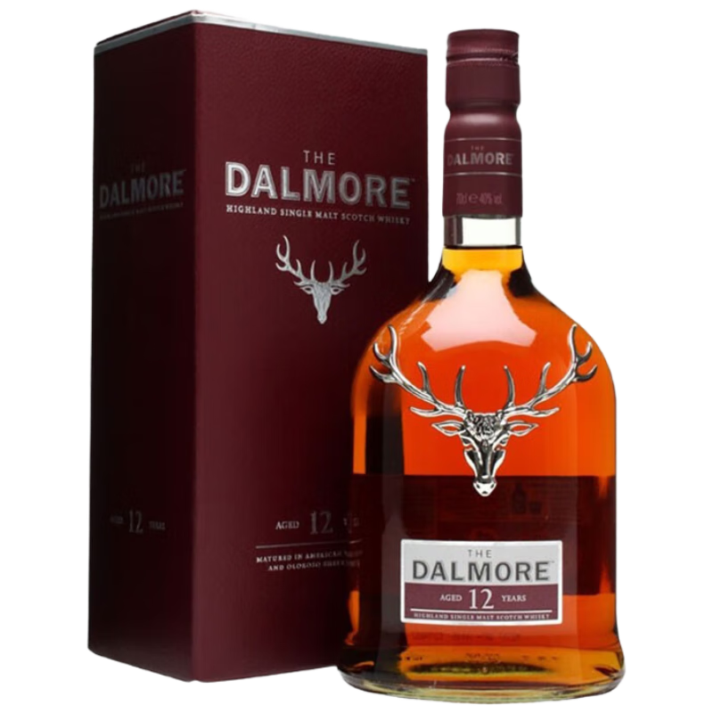 闭眼买、PLUS会员：大摩 THE DALMORE 达尔摩 12年 单一麦芽 苏格兰威士忌 40﹪vol