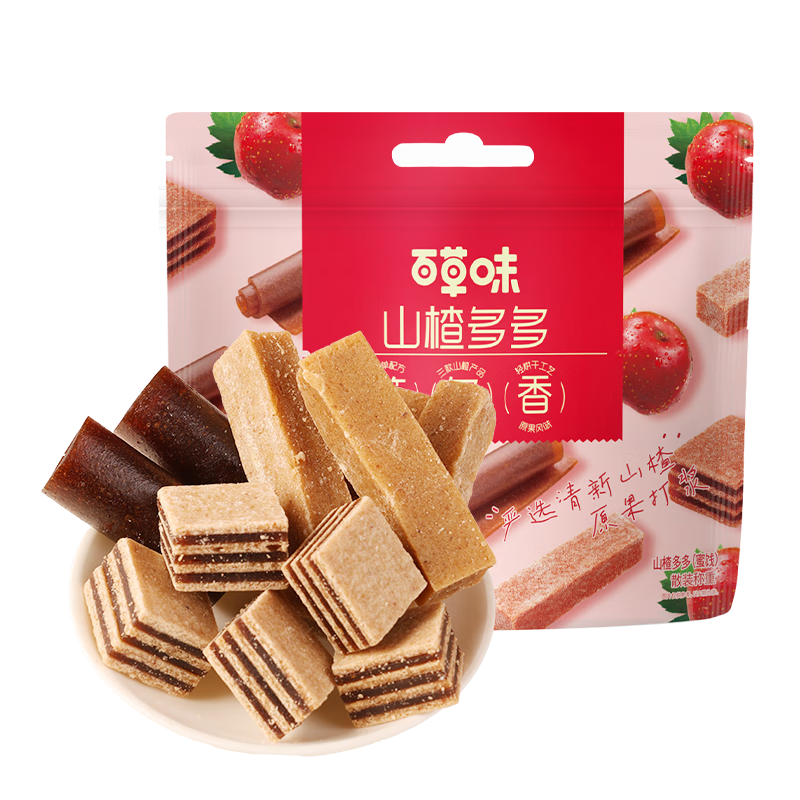 百草味 山楂集 山楂干 山楂片 800g 独立包装 散装休闲零食 下午茶 35.8元(需