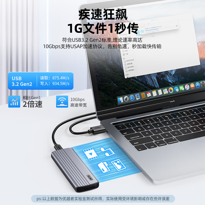优越者 Type-C3.2接口 M.2NVMe固态硬盘盒 33.53元 - 线报酷