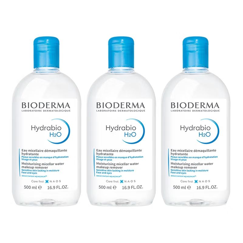 PLUS会员：贝德玛 BIODERMA 卸妆水 蓝水 润妍保湿洁肤液 500ml*3瓶 170.25元包邮（