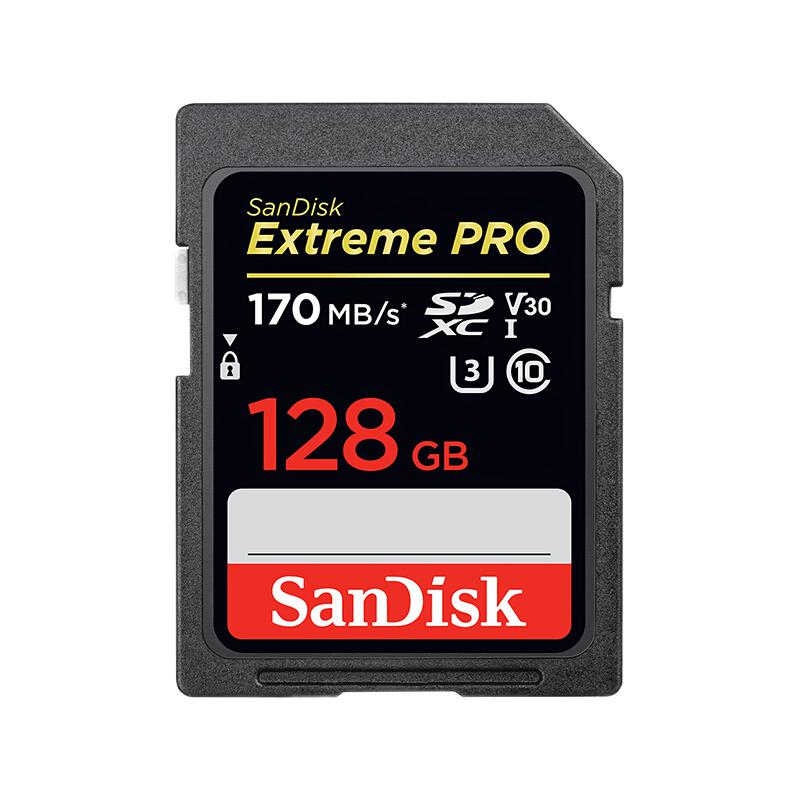 SanDisk Extreme PRO 至尊超极速系列 SD存储卡 128GB（UHS-I、V30、U3） 169.55元（需用