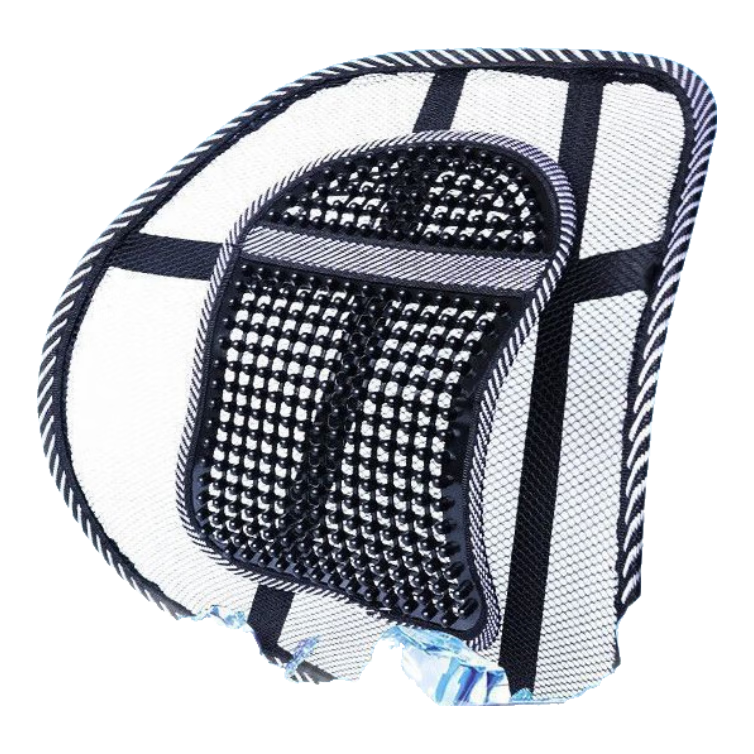 网状腰靠 冰丝透气腰部靠背垫 黑色 1个 车载超轻薄镂空夏季 2.99元