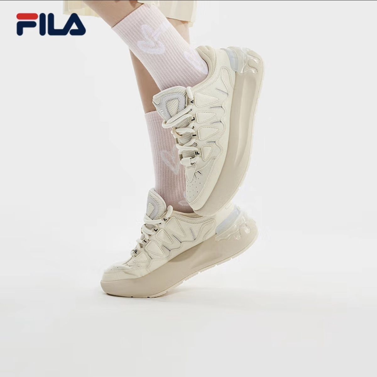 百亿补贴：FILA 斐乐 女鞋板鞋2024夏季新款官方旗舰正品女士萝卜鞋休闲运动