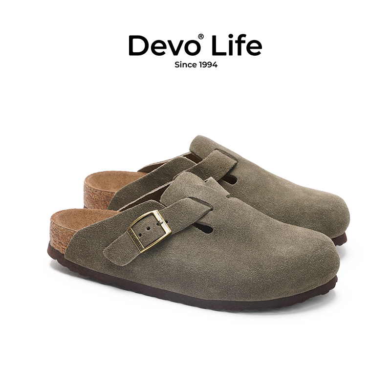 Devo 的沃 新店铺 DevoLife旗舰店）的沃 软木男士勃肯半拖鞋 244元（需用券）