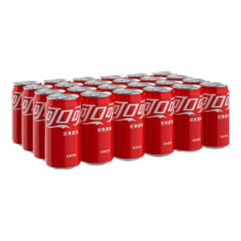 plus：可口可乐（Coca-Cola）汽水 碳酸饮料 200ml*24罐 迷你摩登罐 33.53元(凑单29.