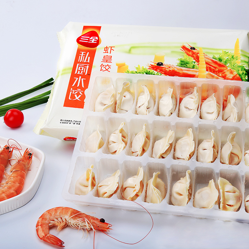 三全 私厨水饺 虾皇饺 600g 36只 16.8元(需买5件,共84元包邮,需用券)