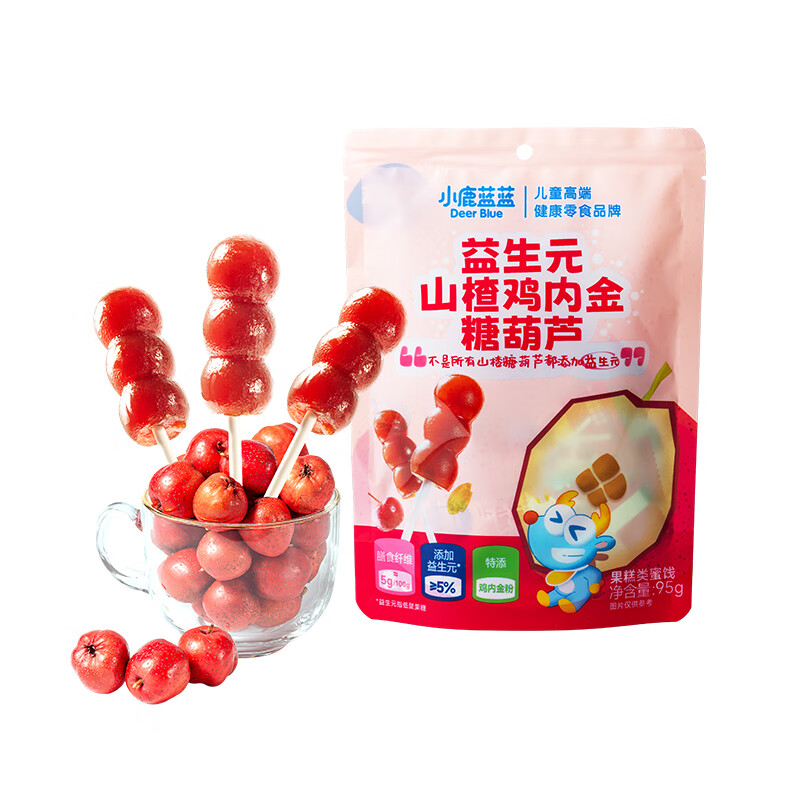 小鹿蓝蓝 益生元山楂鸡内金糖葫芦 95g 16.45元