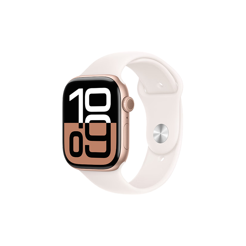 PLUS会员：Apple Watch Series 10 46mm铝金属 智能手表 玫瑰金色 蜂窝款 2282.69元(需