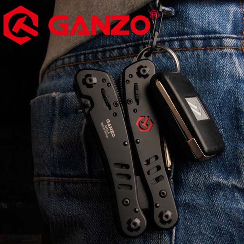 GANZO 关铸 G302B多功能工具钳随身折叠剪刀不锈钢户外EDC车载多用 185元（需用