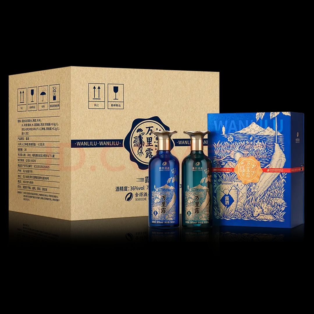 舍得 万里露 露酒 36度2瓶*3盒箱装 其他 430.3元