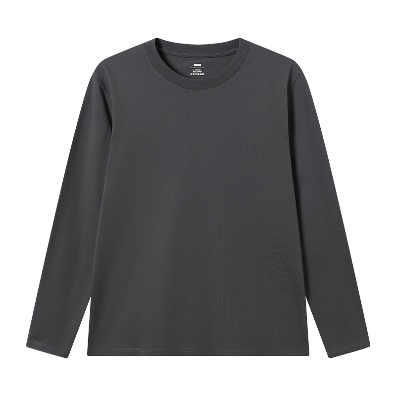 PLUS：京东京造 100﹪纯棉长袖T恤 男女同款 深灰 M 29.5元/件（共59元）