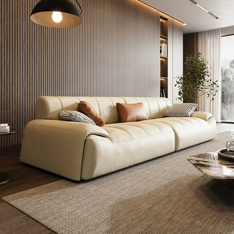 品悦君和 沙发 意式极简真皮沙发客厅简约直排沙发小户型高端钢琴皮沙发 三人位 2.1米 2484.88元（需用券）