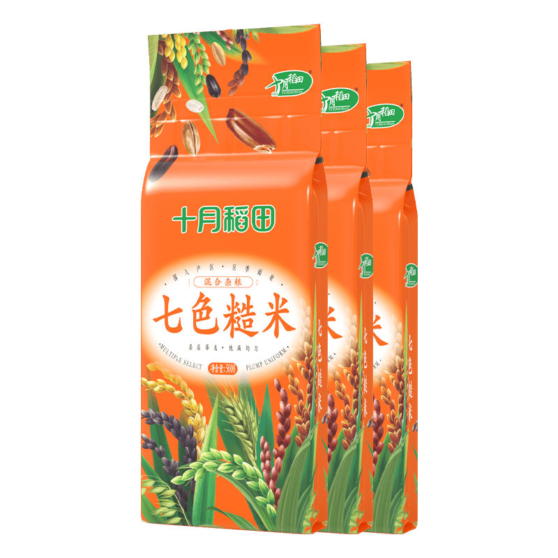十月稻田 七色糙米 混合杂粮 500g×3袋 8.95元/3斤