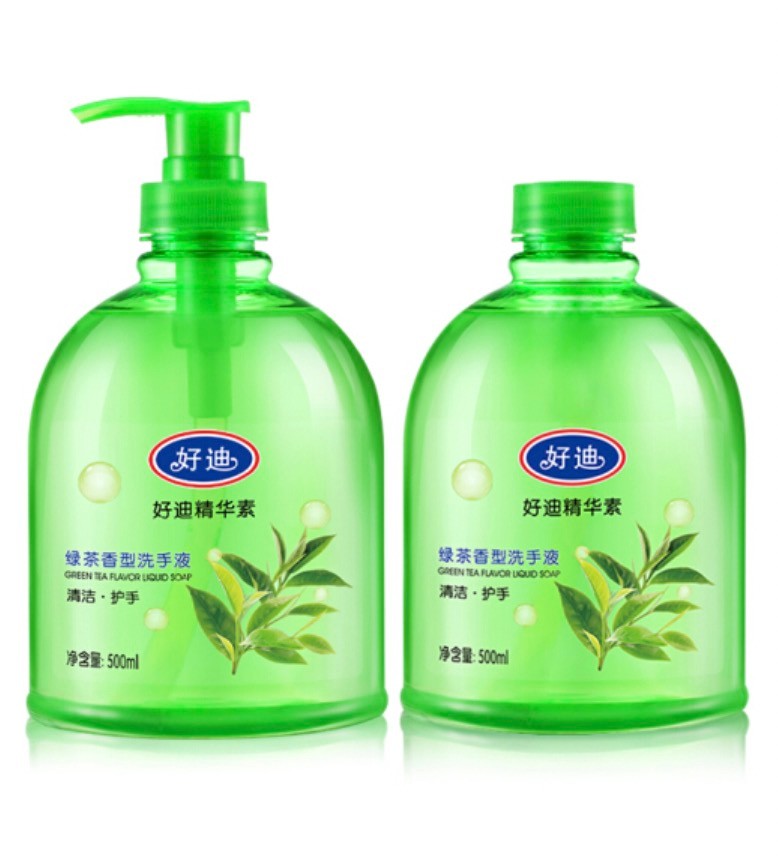 好迪 洗手液 深层清洁 有效防护绿茶清香500ml*2瓶 15.58元