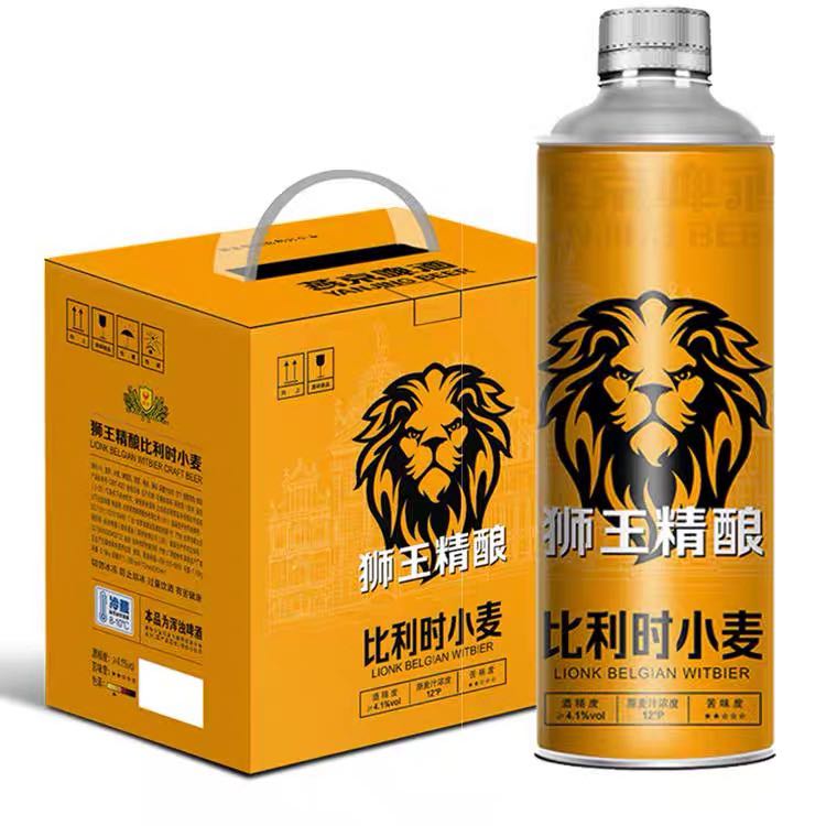 LION 狮王 精酿白啤比利时小麦1L*6罐/箱 临期7.11生产 68.8元（需用券）