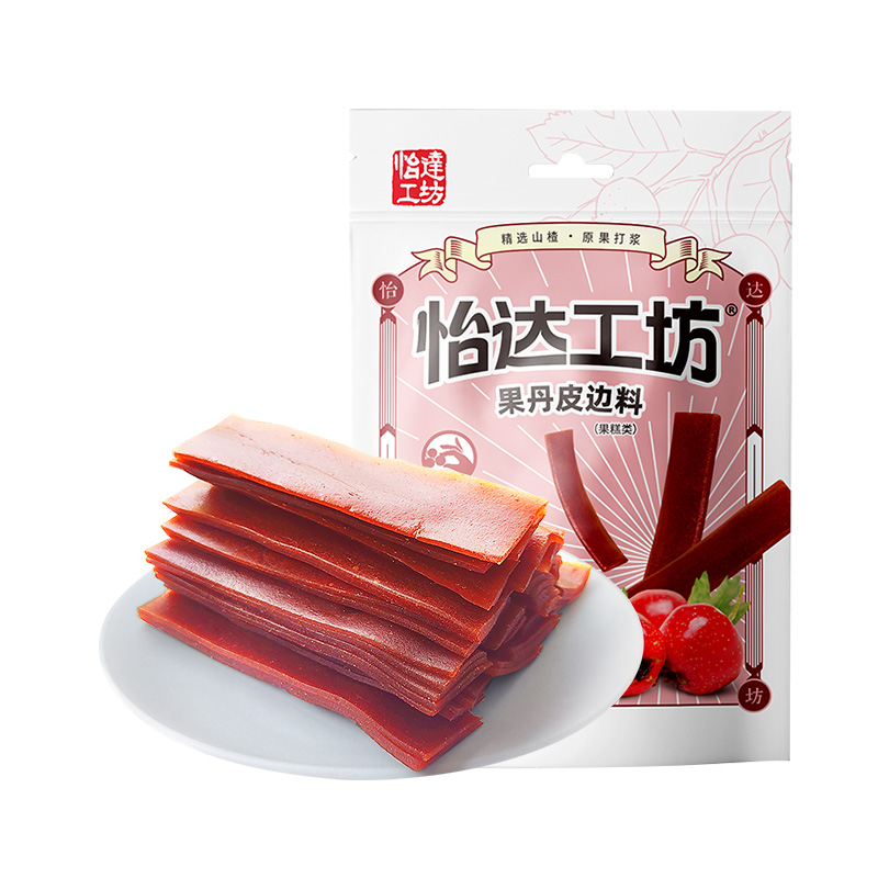 怡达 果丹皮边料山楂卷400g老式怀旧小零食山楂制品酸甜零食 4.29元