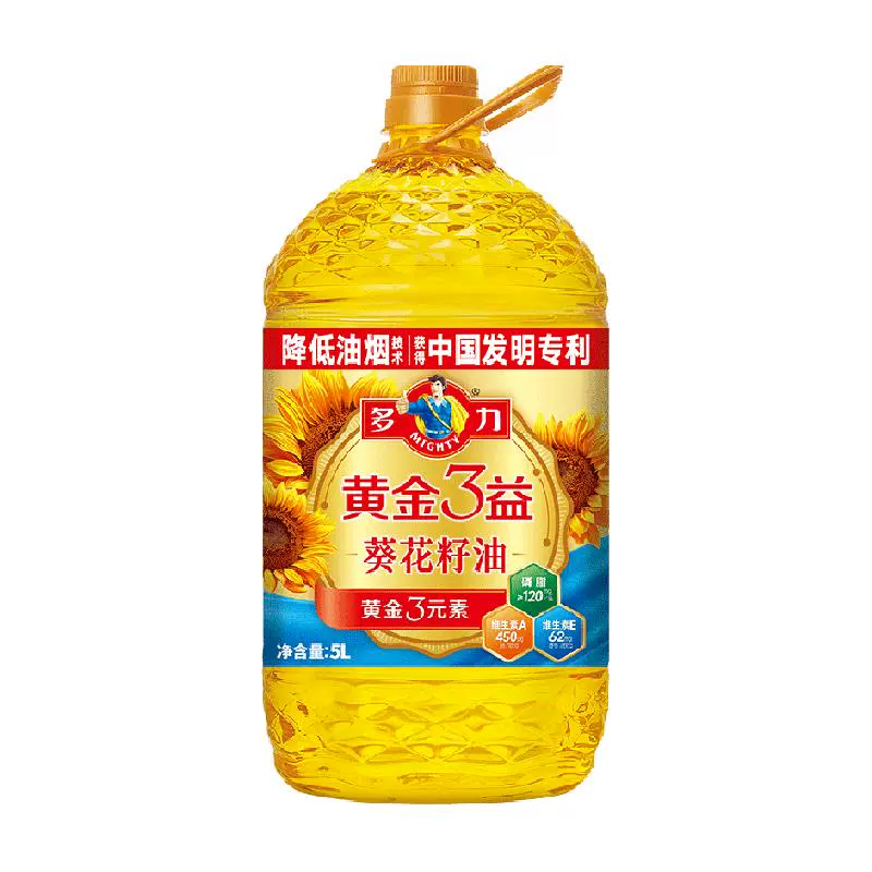 MIGHTY 多力 黄金3益 葵花籽油 5L ￥70.65