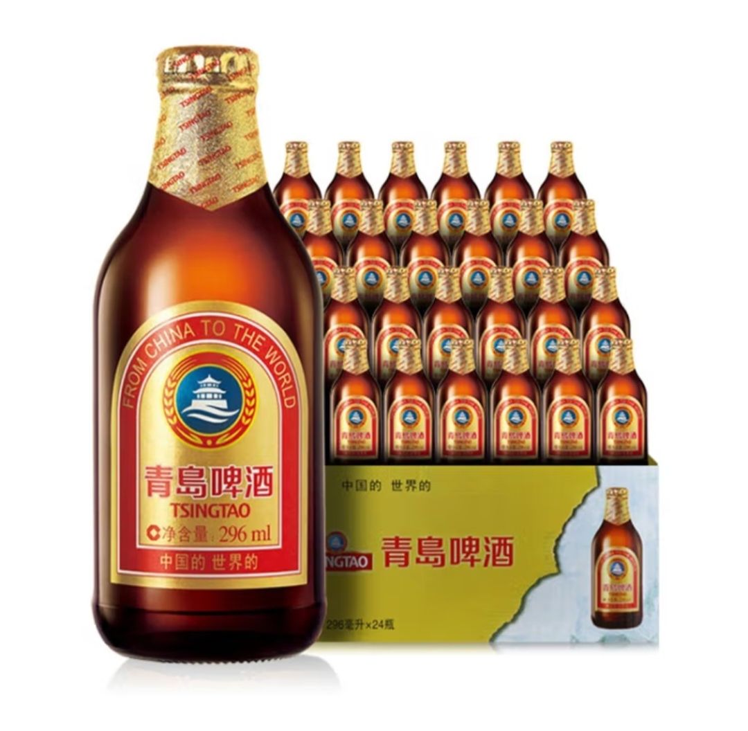 TSINGTAO 青岛啤酒 小棕金11度精酿系列整箱 296mL 24瓶（赠纯生10度4罐） 71.65元