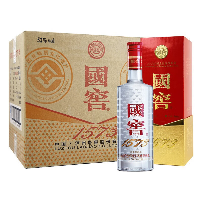 移动端、京东百亿补贴：泸州老窖 国窖1573 52%vol 浓香型白酒 500ml*6瓶 5252.46