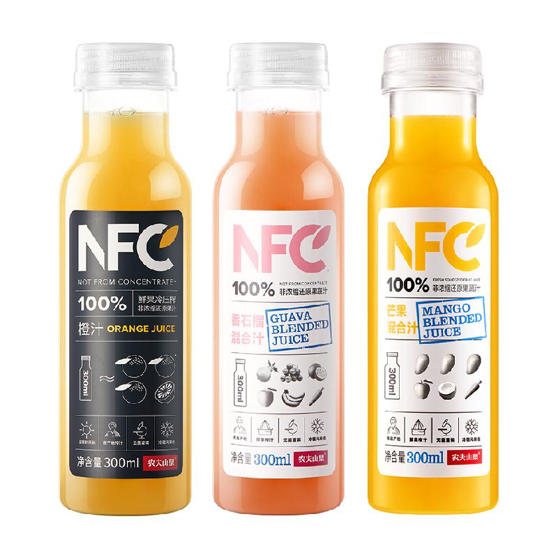 农夫山泉 NONGFU SPRING 100%NFC果汁300ml*10瓶 ￥42.65