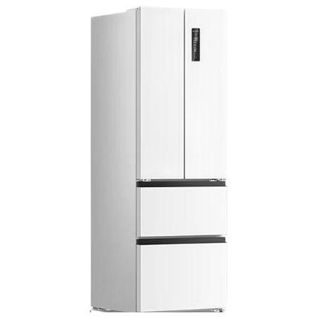 MELING 美菱 MeiLing）400升法式四开门冰箱，家用底部散热超薄零嵌入式一级变