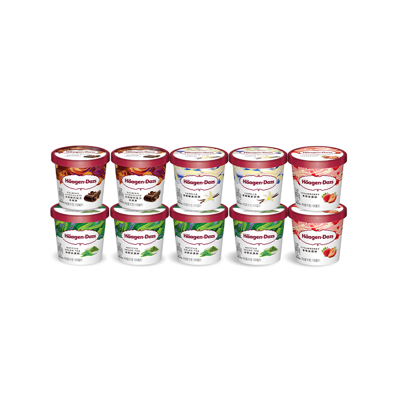哈根达斯 Häagen·Dazs 10杯冰淇淋小杯多口味组合装草莓抹茶冰淇淋 269元(需用券)