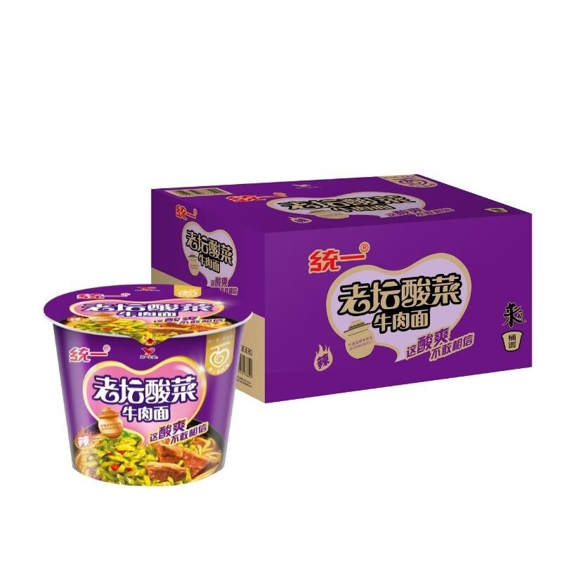 统一 老坛酸菜牛肉面 120g*12桶 36.95元