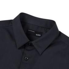 限尺码：GXG 夏季商场同款简约休闲刺绣短袖衬衫 47元包邮