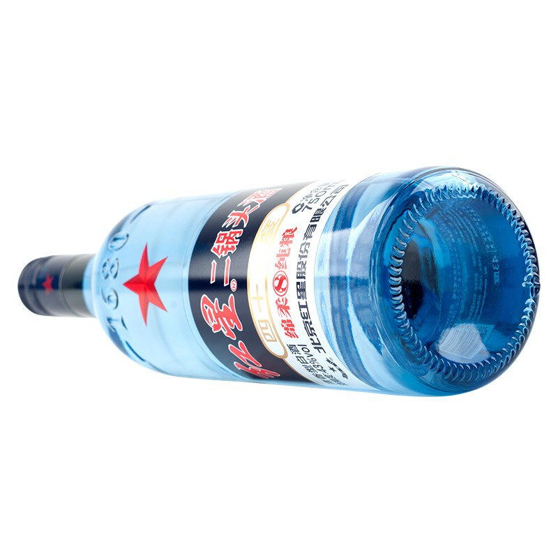 红星 二锅头酒 清香型白酒 蓝瓶（绵柔8纯粮） 43度 750mL 6瓶 整箱装 199元（
